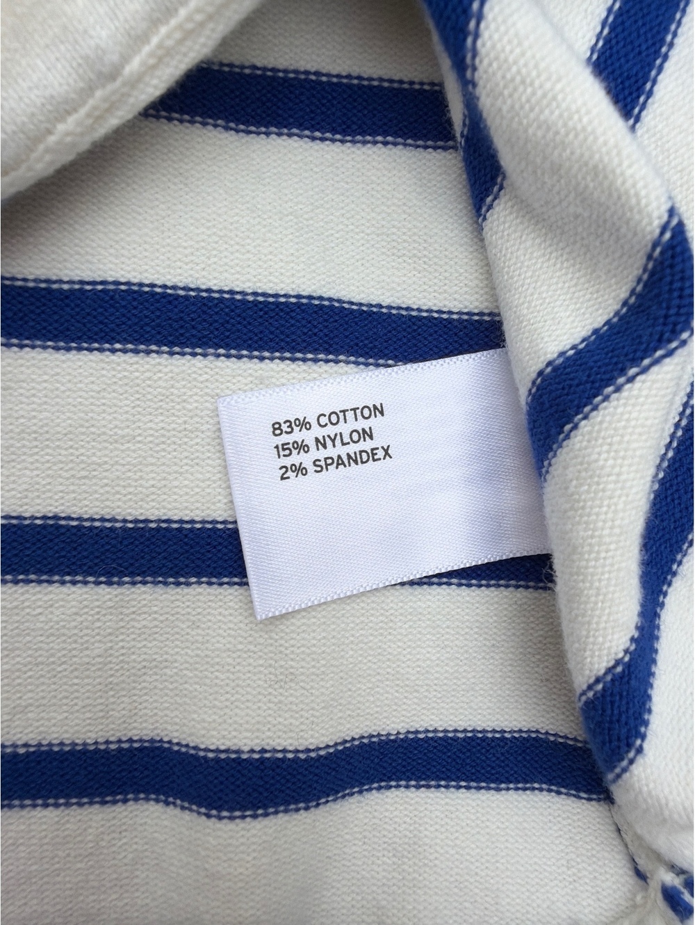 Duluth Trading Women's XS White Blue Striped Crew Neck Sweater - Picture 8 of 8